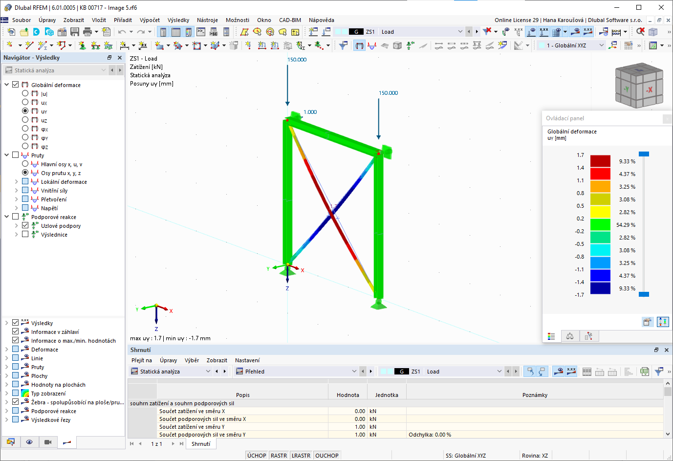 Typ modelu 2D|XZ|3D v programu RFEM 6