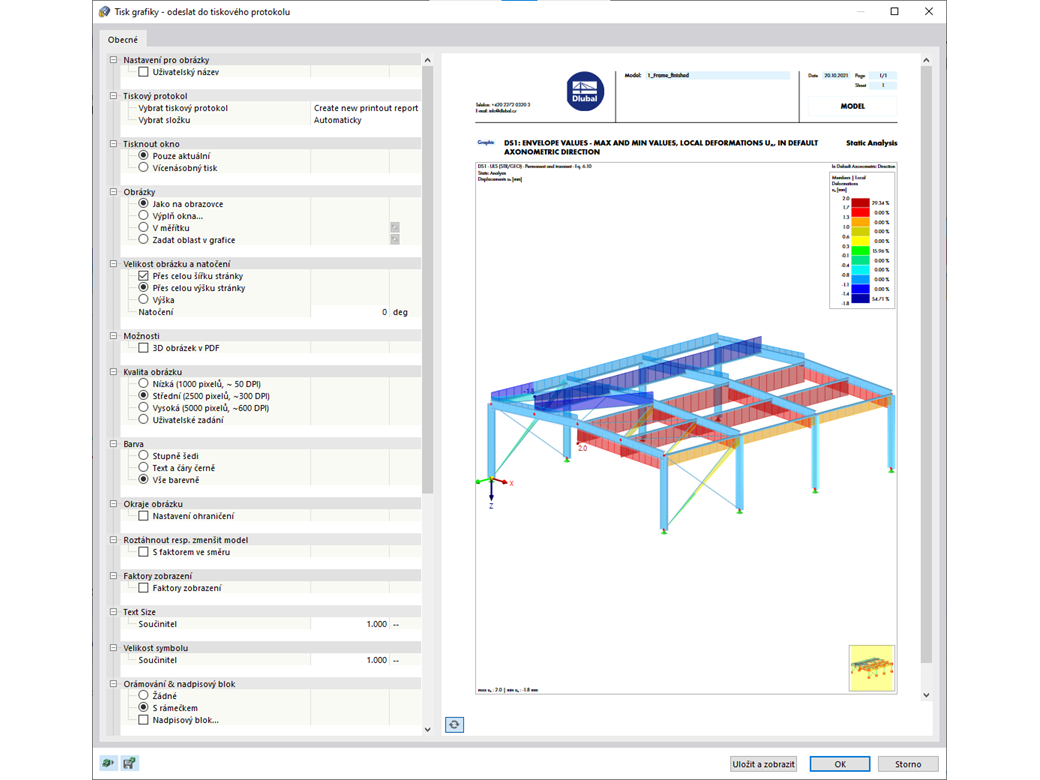 Nová možnost tisku grafiky s náhledem