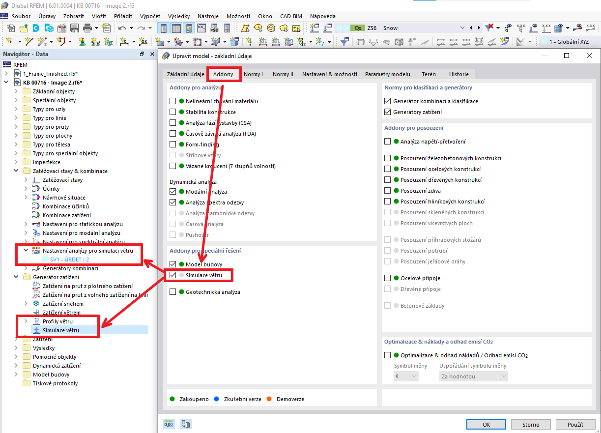 FAQ 005114 | Jak mohu otevřít RWIND pomocí generátoru zatížení v programech RFEM a RSTAB?