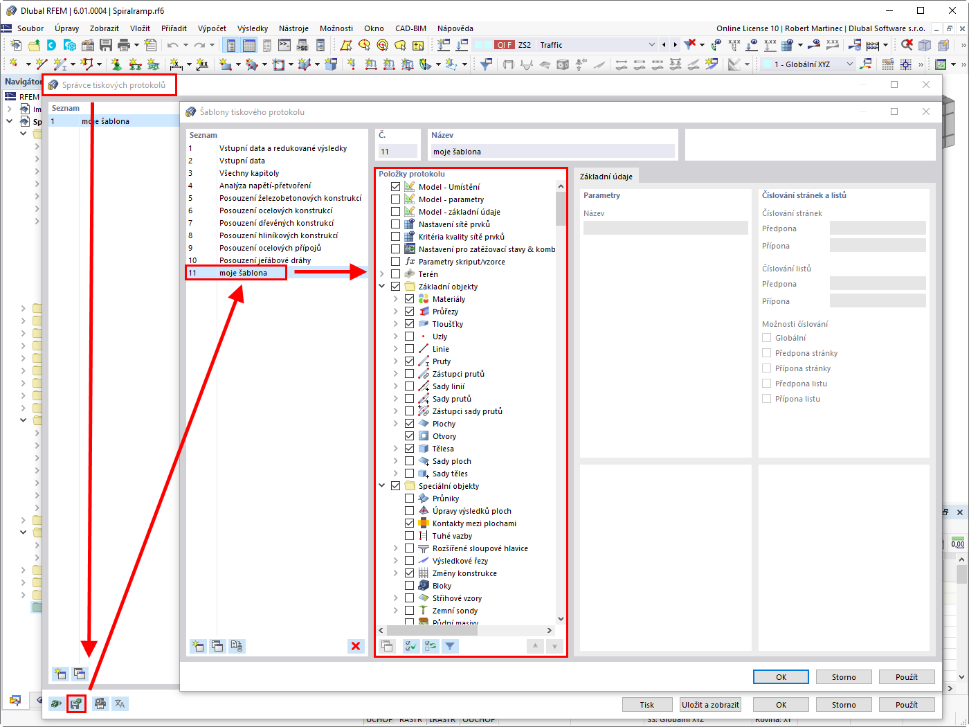 FAQ 005119 | Jak lze v programech RFEM 6 a RSTAB 9 vytvořit standardizované tiskové protokoly a použít je jako šablony na jiných počítačích?