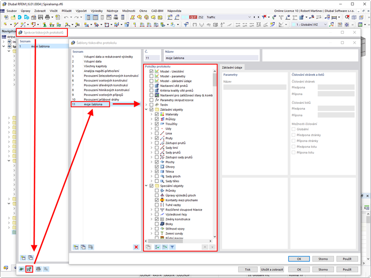 FAQ 005119 | Jak lze v programech RFEM 6 a RSTAB 9 vytvořit standardizované tiskové protokoly a použít je jako šablony na jiných počítačích?
