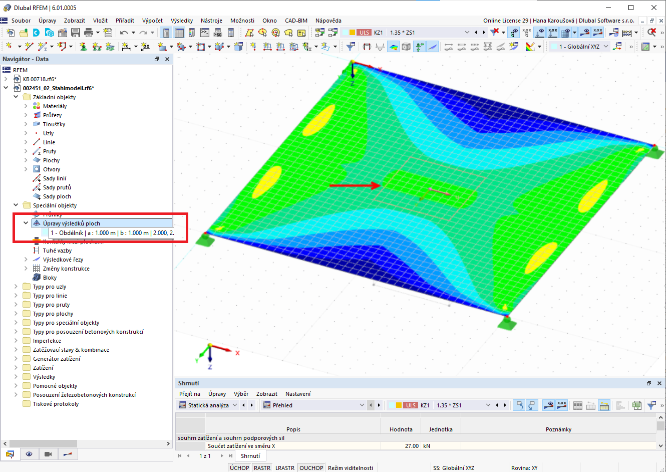 FAQ 005123 | Kde mohu v programu RFEM 6 zadat oblasti průměrování nebo-li úpravy výsledků ploch?
