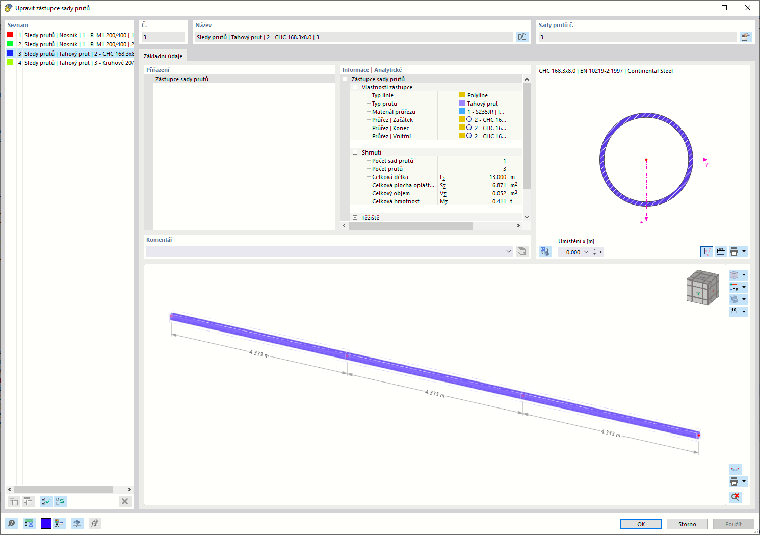 Dialog "Upravit představitele sady prutů"