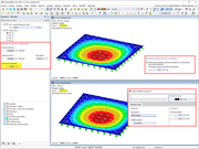 FAQ 005126 | Proč se výsledky modální analýzy liší při zadání počátečního předpětí a zatížení na plochu?
