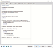 Dialog "Nastavení sítě", záložka "Pruty"