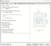Dialog 'Nastavení sítě', záložka 'Plochy'