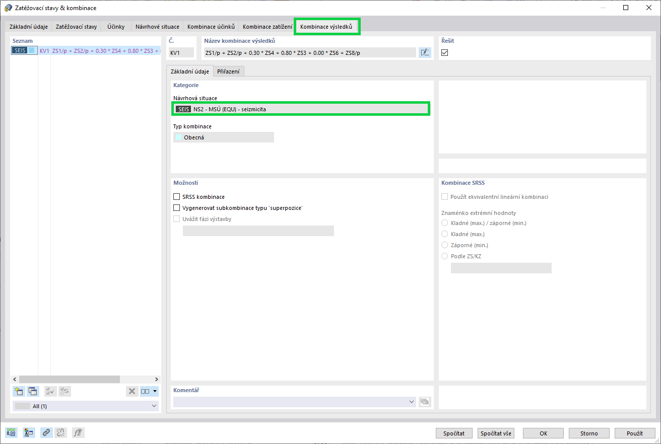 Kombinace výsledků k posouzení