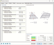 Dialog "Nastavení sítě", záložka "Kritéria kvality - Plochy"