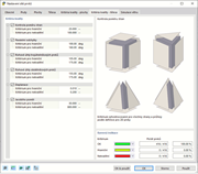 Dialog 'Nastavení sítě' v záložce 'Kritéria kvality - Tělesa'