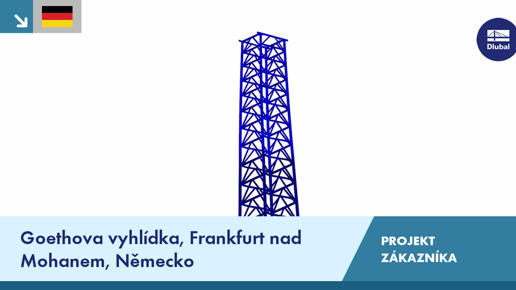 Goethova věž ve Frankfurtu nad Mohanem jako součást stavebního projektu.