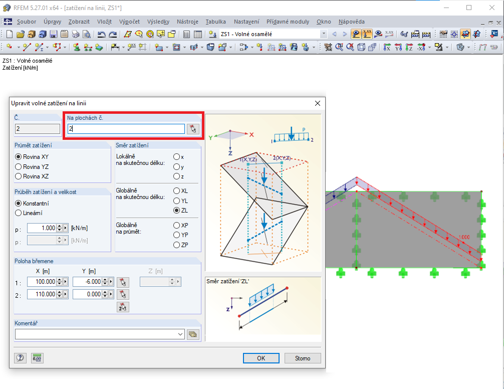 FAQ 005132 | Proč se mi volná zatížení na linii na určitých místech například po zkopírování nezobrazují úplně?