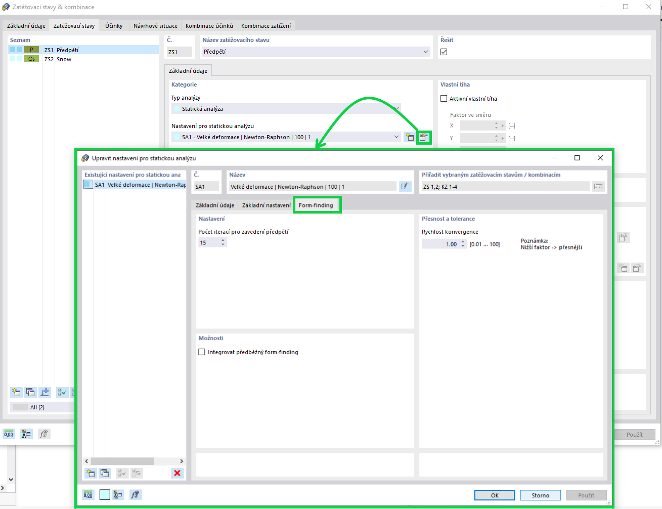 Nastavení pro statickou analýzu
