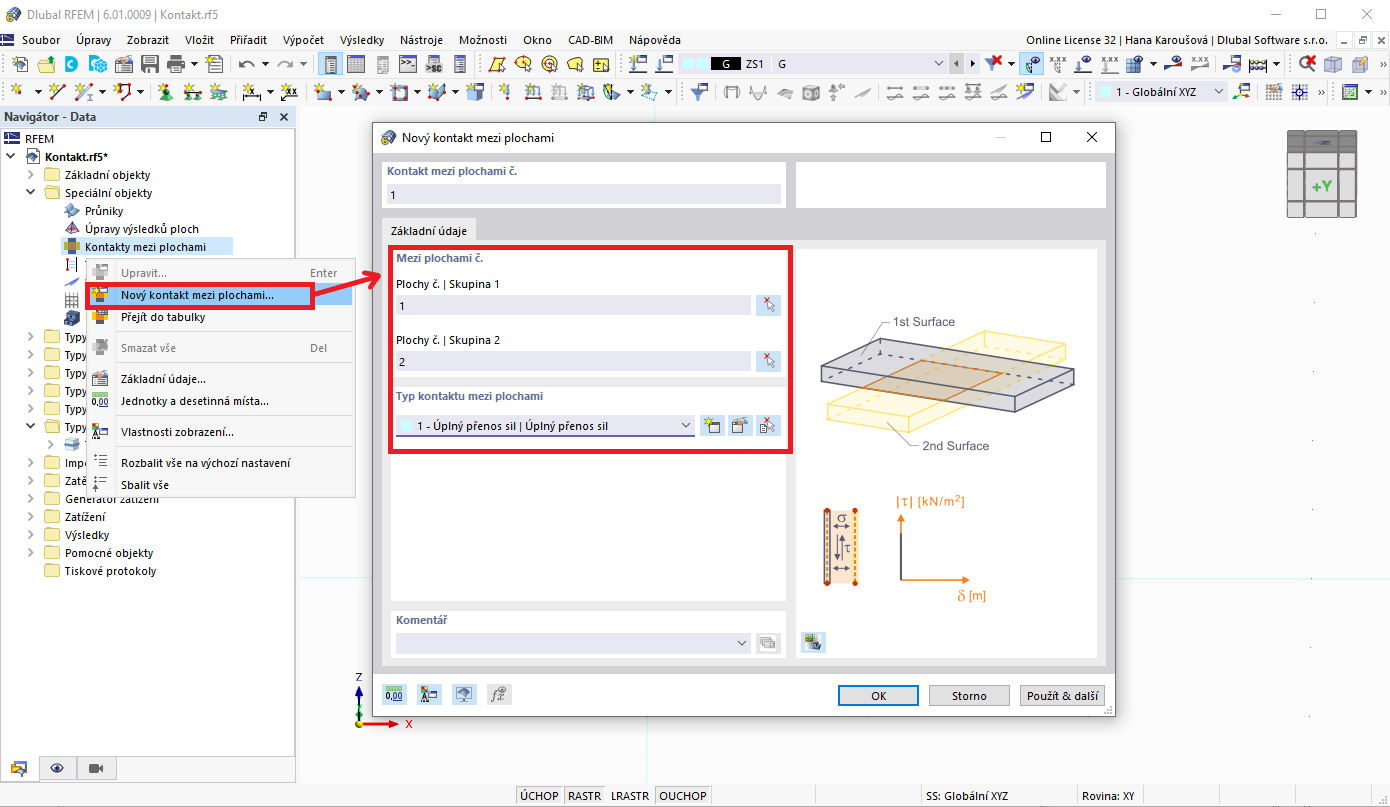 FAQ 005134 | Jaký je nejrychlejší způsob vytvoření kontaktu mezi dvěma plochami?
