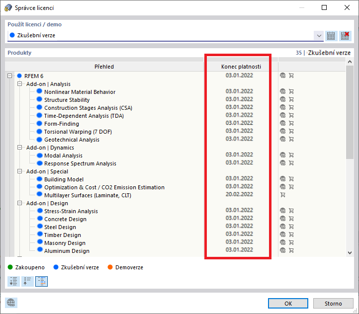 FAQ 005135 | Der Testzeitraum meiner Testversion von RFEM 6 / RSTAB 9 ist leider bereits abgelaufen. Wie kann ich weiterhin neue Dlubal Produkte testen?