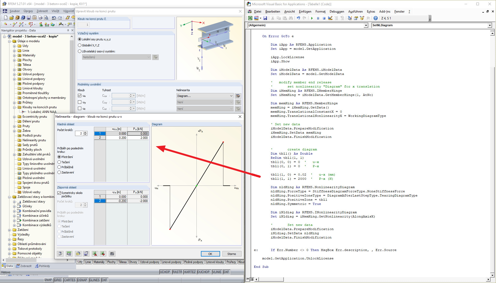 FAQ 005138 | Wie kann man mithilfe der COM-Schnittstelle ein Stabendgelenk mit "Diagramm" anlegen?