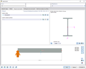 Dialog 'Upravit prut', záložka 'Typy pro posouzení' hliníkových konstrukcí