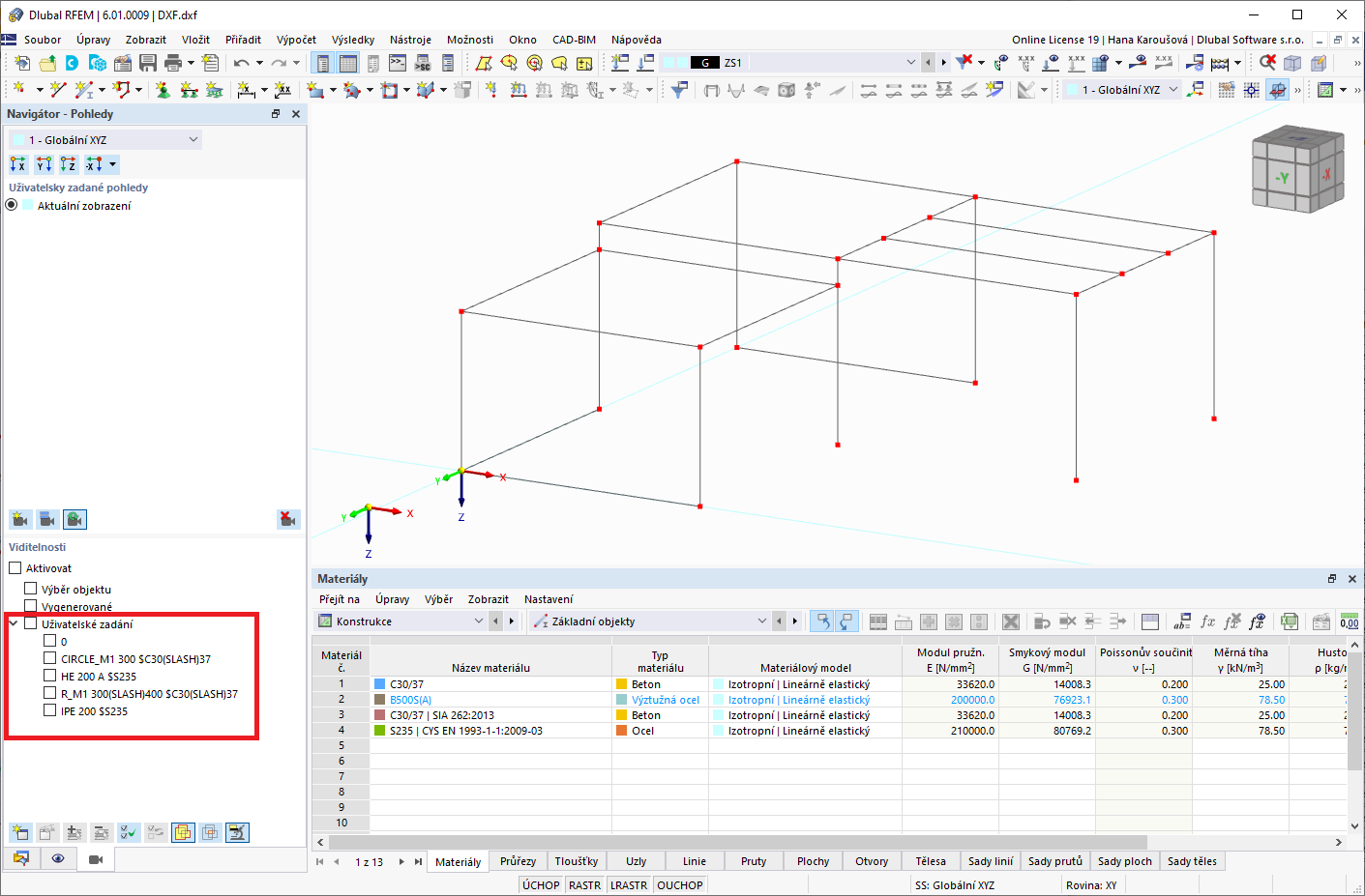 FAQ 005142 | Je možné importovat hladiny jako viditelnost?