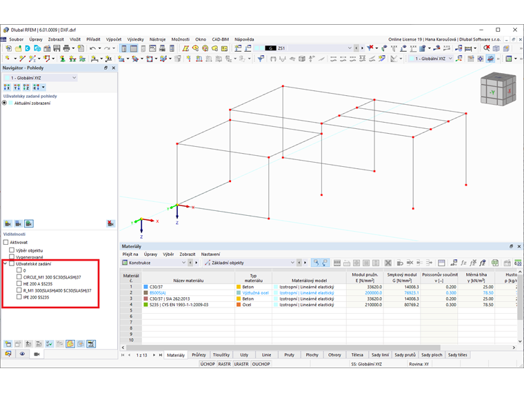 FAQ 005142 | Je možné importovat hladiny jako viditelnost?