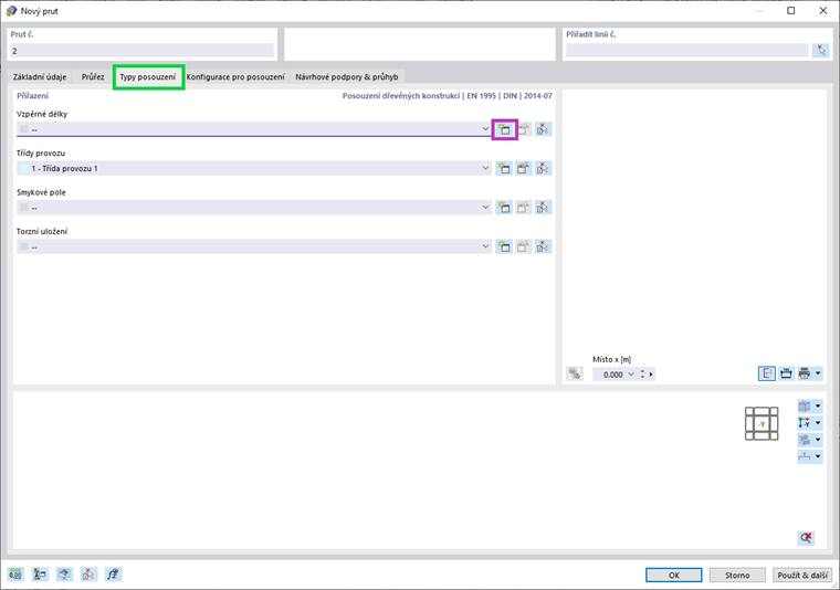 Rozhraní zobrazující různé typy návrhů pro vytvoření nového konstrukčního prvku v softwarové aplikaci.