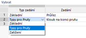 Výběr typu zadání