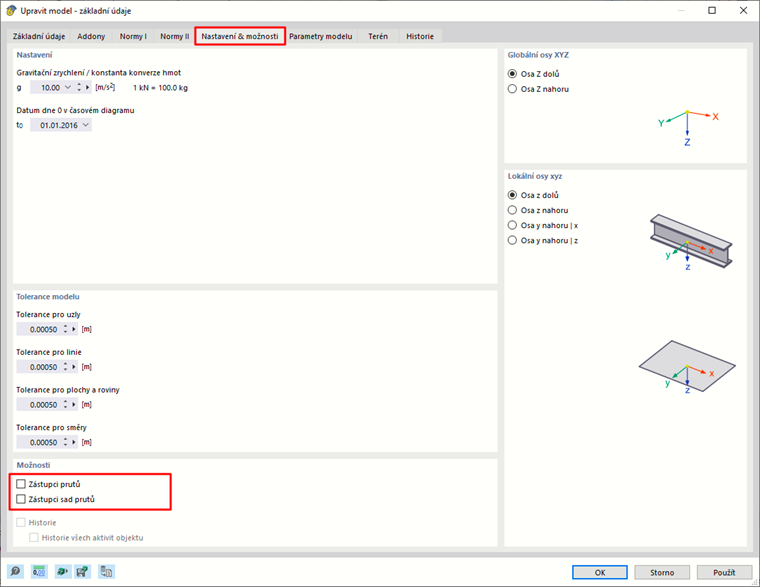 Prut resp Zástupce sady prutů