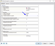 Úprava intenzity zobrazení neaktivních objektů