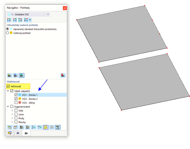 Uživatelsky definované výběry objektů v "Navigatoru - Zobrazení"