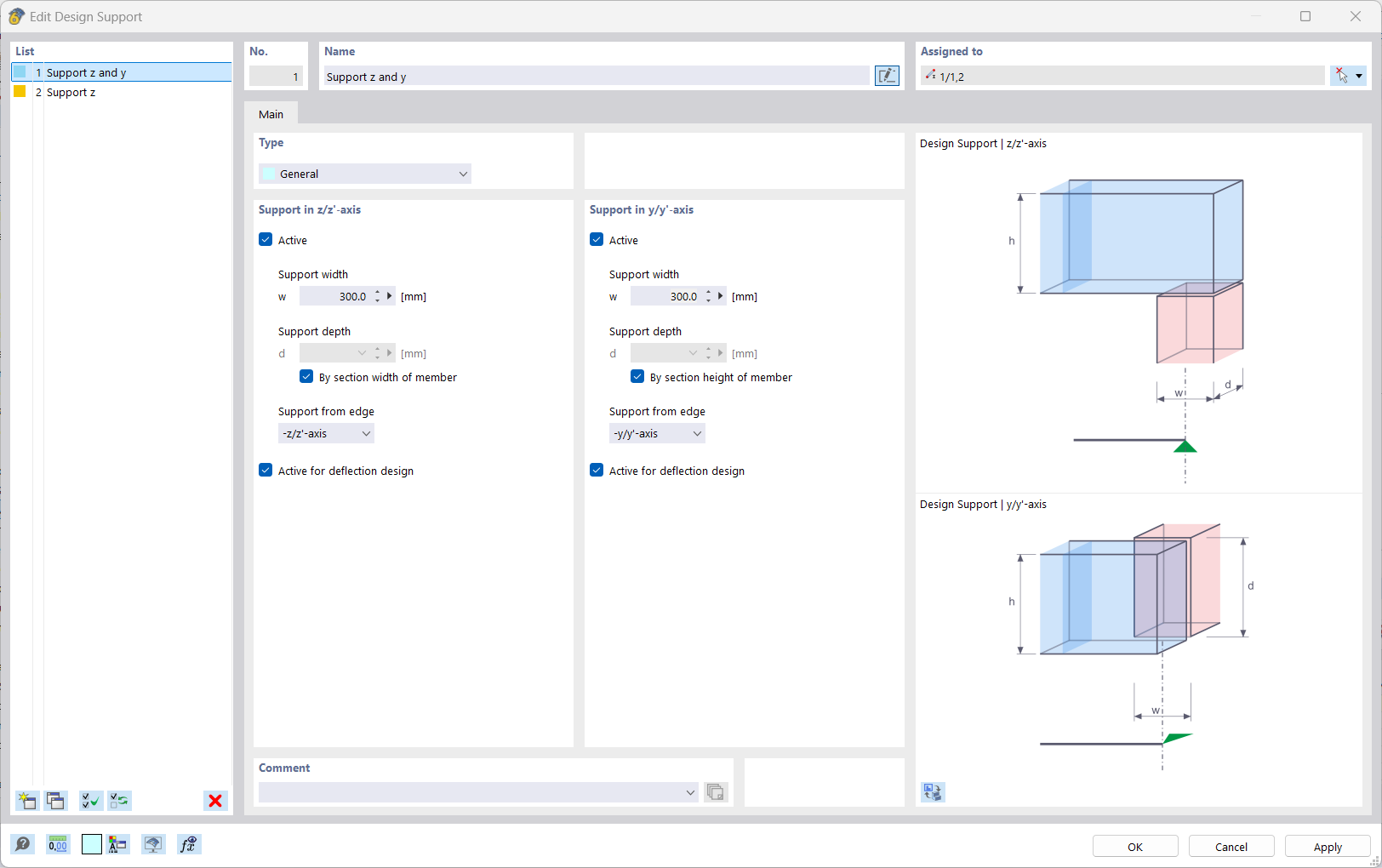Dialog "Upravit návrhové podpory"