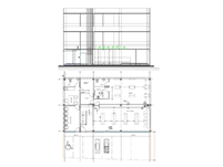 Půdorysný a výškový plán budovy (© SIE.istmo Servicio de Ingeniería Estructural)