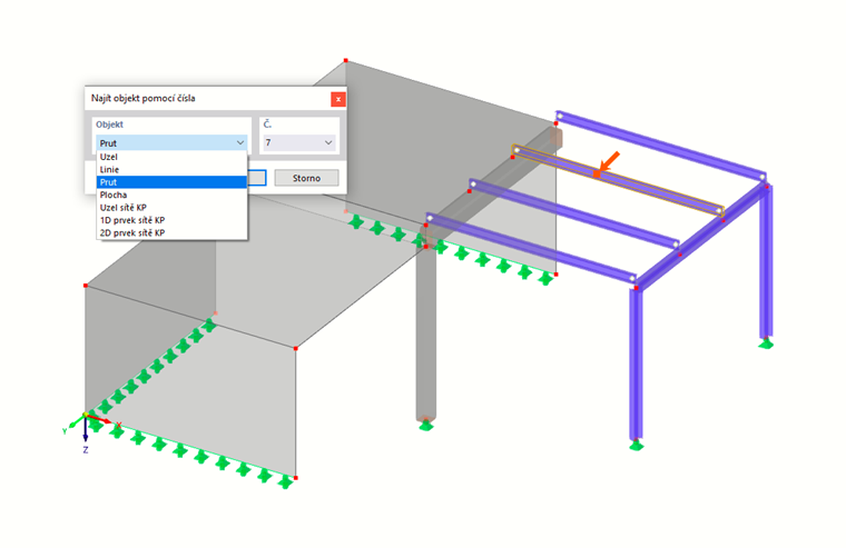 Najít objekt pomocí čísla