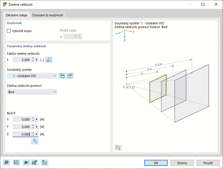 Dialog ' Měřítko '