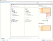 Dialogové okno zobrazující nastavení pro návrh nosných konstrukcí dřevěných konstrukcí s možnostmi přizpůsobení podpor a parametrů.