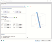 Rozdělení prutu ve vzdálenosti od počátku prutu