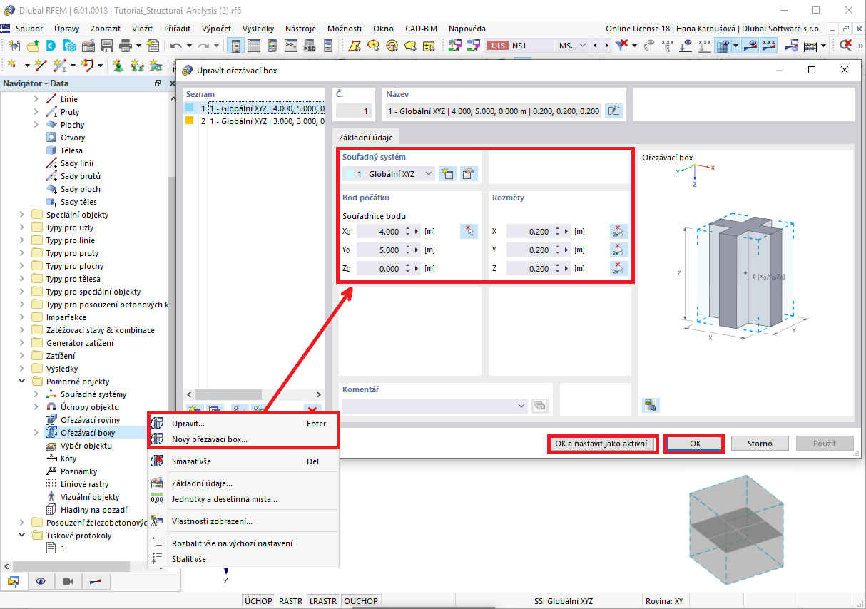 FAQ 005164 | Je možné zaměřit se na určitou oblast modelu a zbytek skrýt?