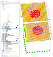 Zobrazení hodnot na plochách
