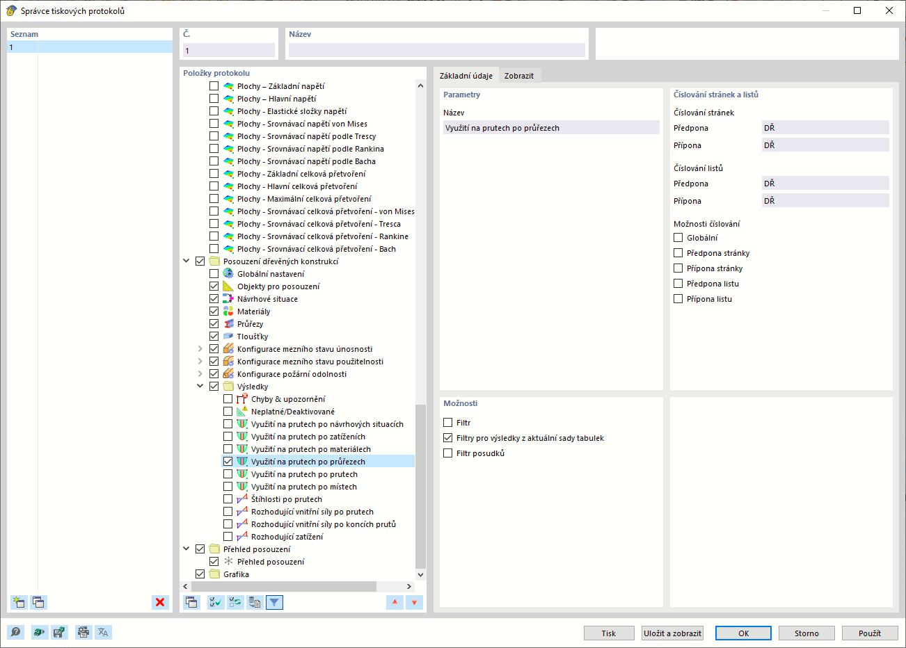 Správce tiskových protokolů