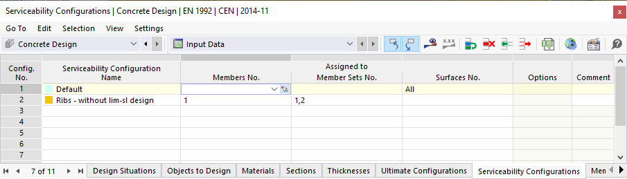 Přiřadit konfiguraci použitelnosti pomocí tabulky