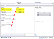 Definujte zatížení na prut pomocí typu zatížení 'Hmotnost'