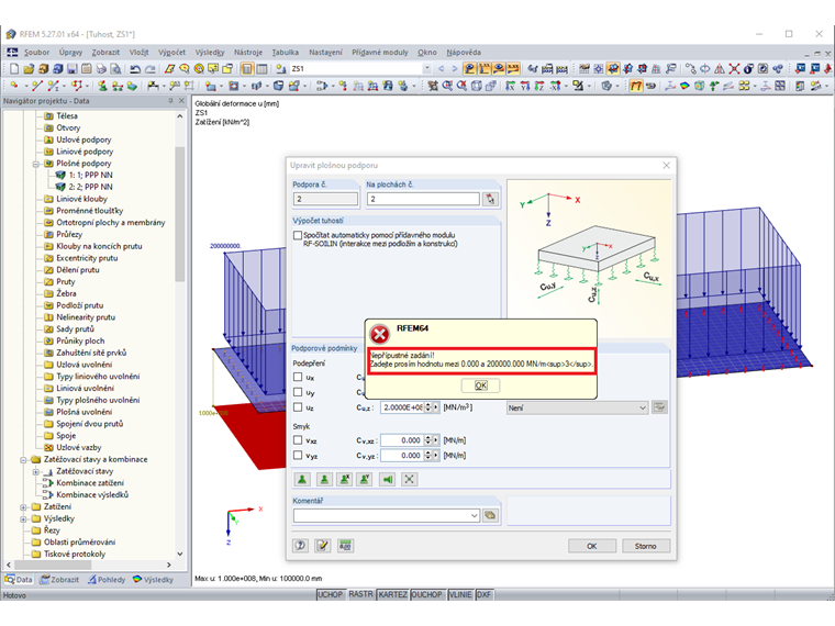 FAQ 005179 | Chtěl bych zadat vysokou konstantu tuhosti. Je to možné?