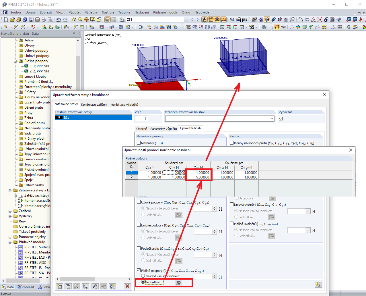 FAQ 005179 | Chtěl bych zadat vysokou konstantu tuhosti. Je to možné?