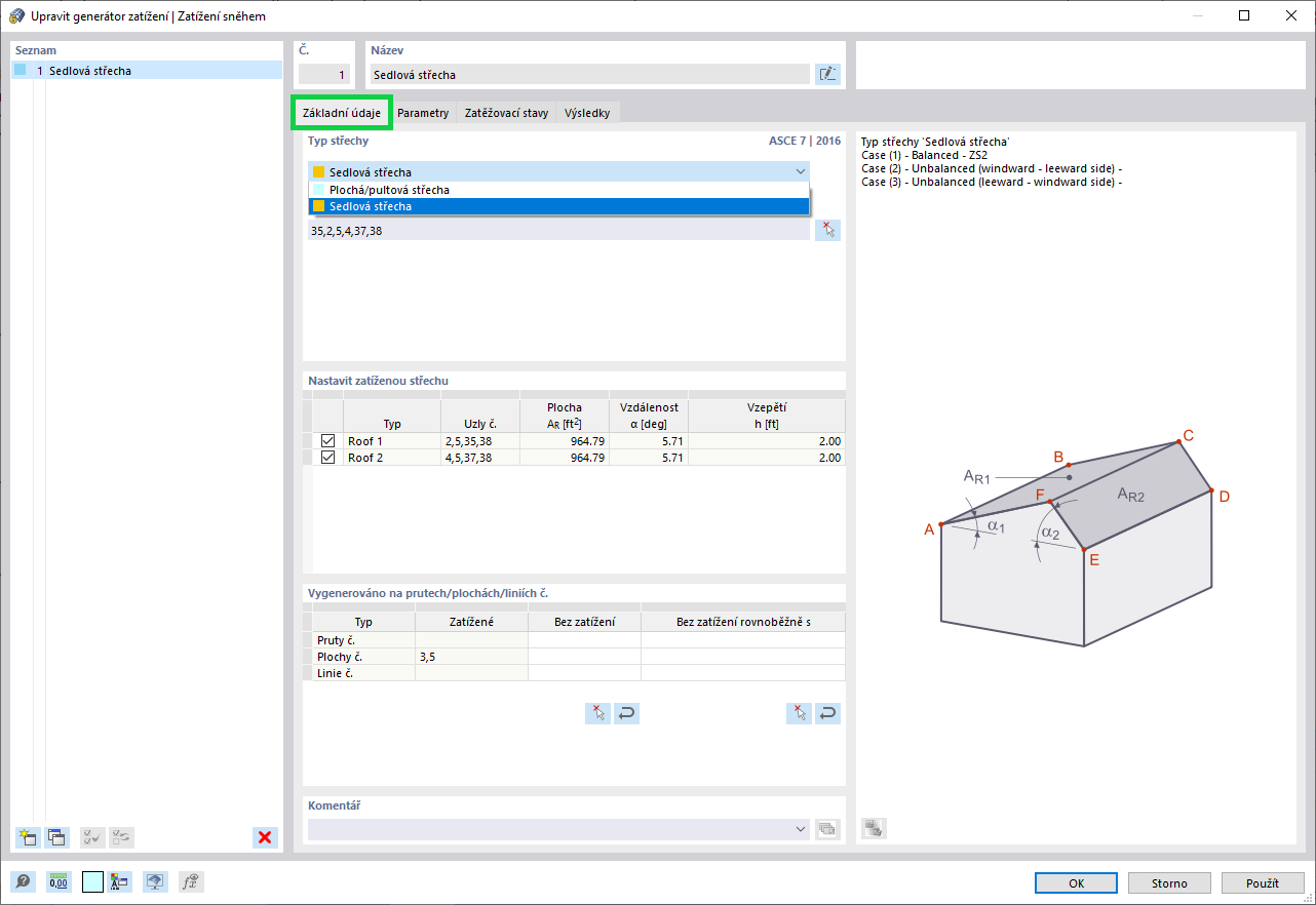 Generátor zatížení sněhem