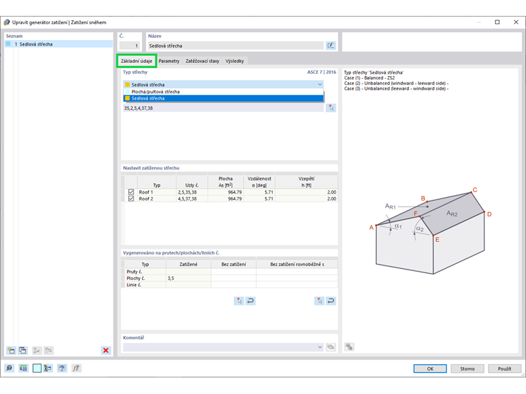 Generátor zatížení sněhem