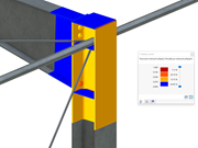 Zobrazení výsledků, ocelový přípoj