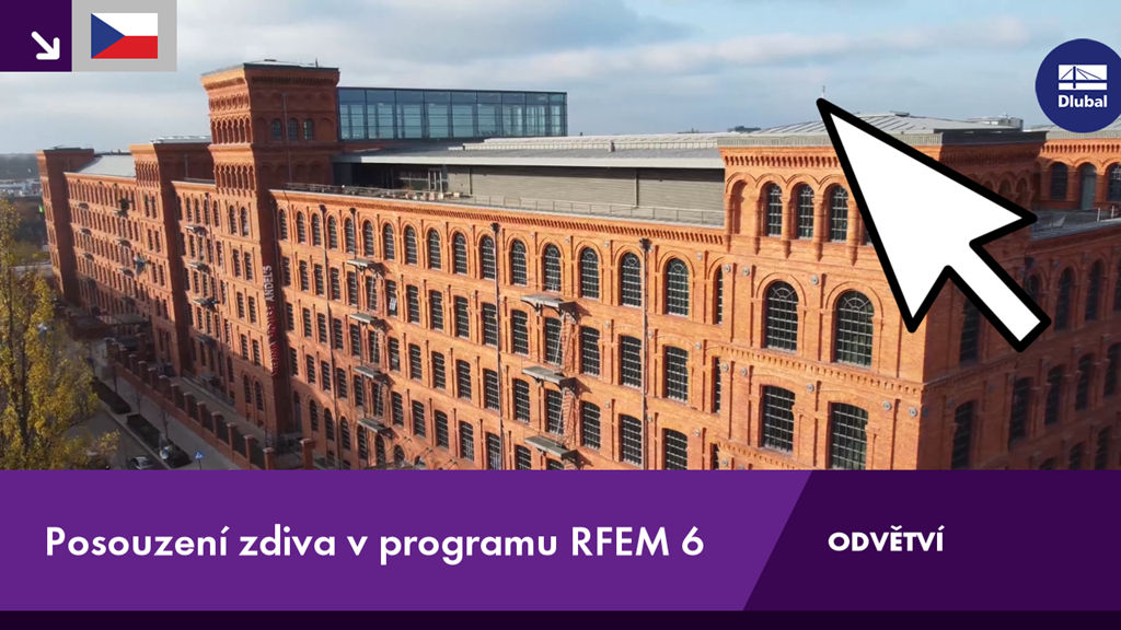 Analýza zdiva v programu RFEM 6 se simulací zatížení a výsledky návrhu.