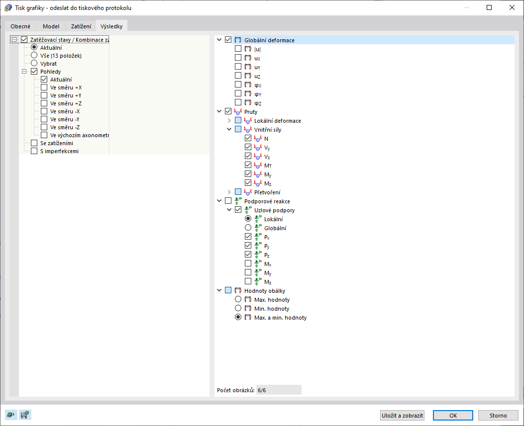 Vícenásobný tisk výsledků