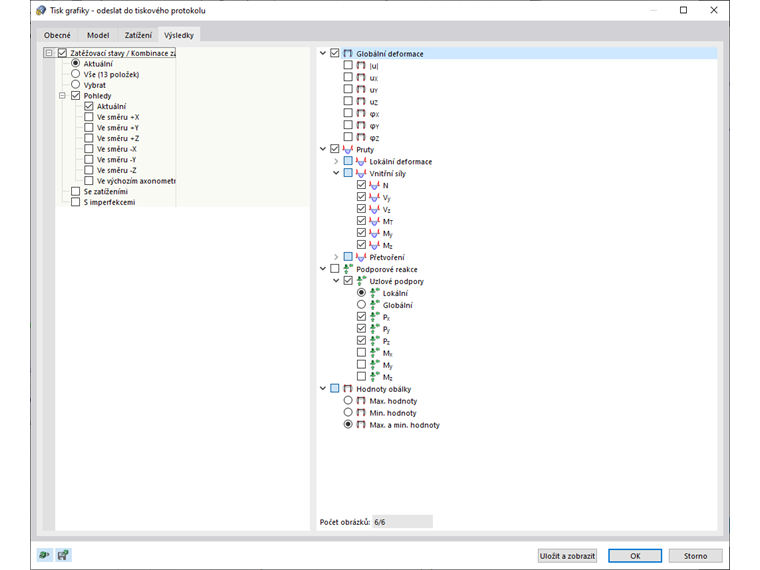 Vícenásobný tisk výsledků