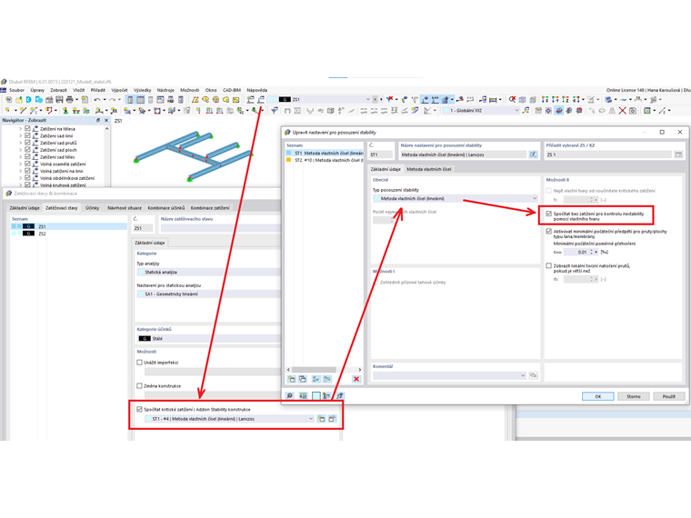 FAQ 005191 | Můj model v programu RFEM 6 je nestabilní. Jak to mohu opravit?