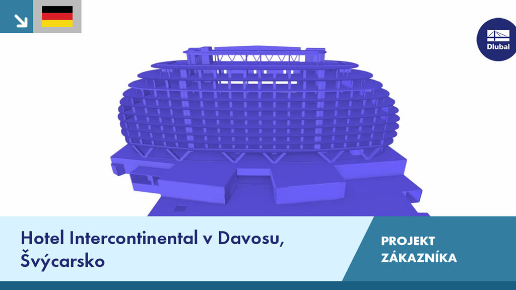 Moderní architektura hotelu Intercontinental v Davosu ve Švýcarsku za denního světla.