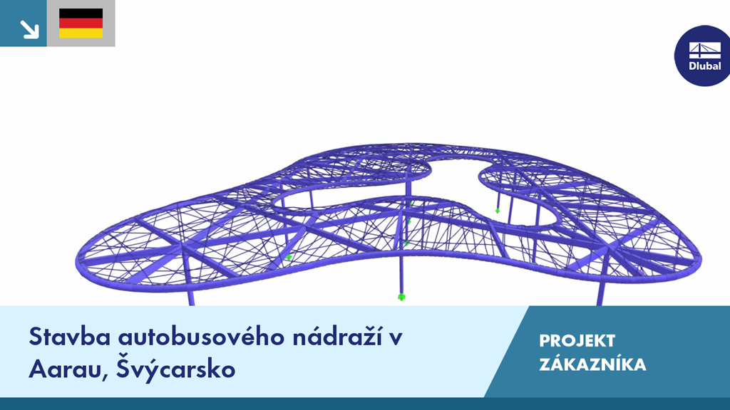 Znázornění nové výstavby autobusového nádraží v Aarau ve Švýcarsku jako projekt klienta