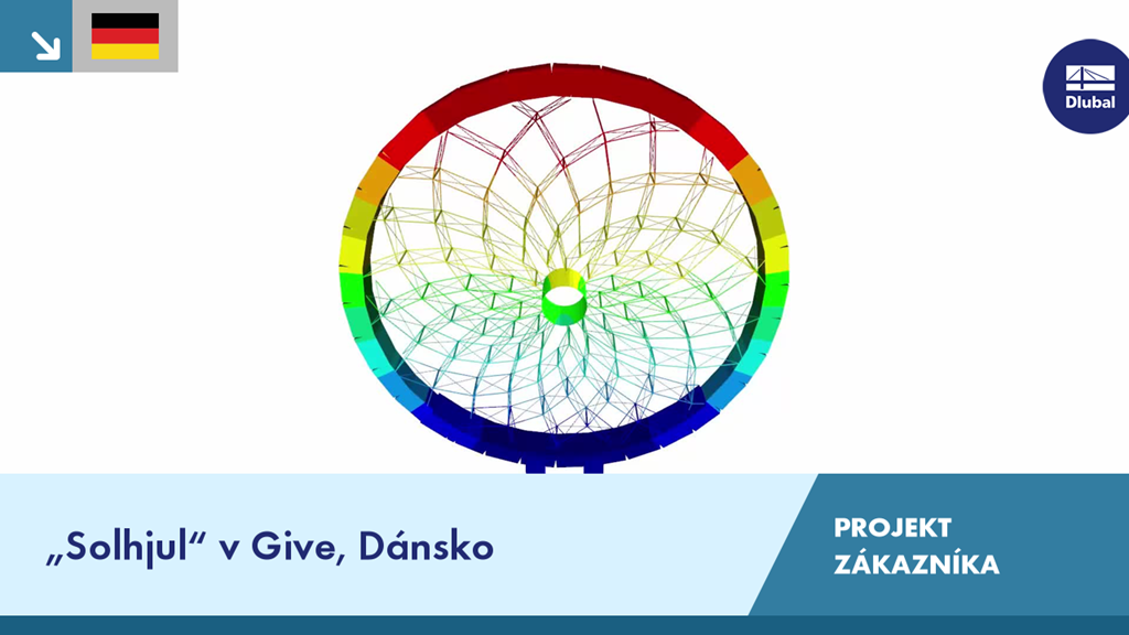 Kovová socha Sluneční vůz v dánském městě Give, která působivě zapadá do krajiny